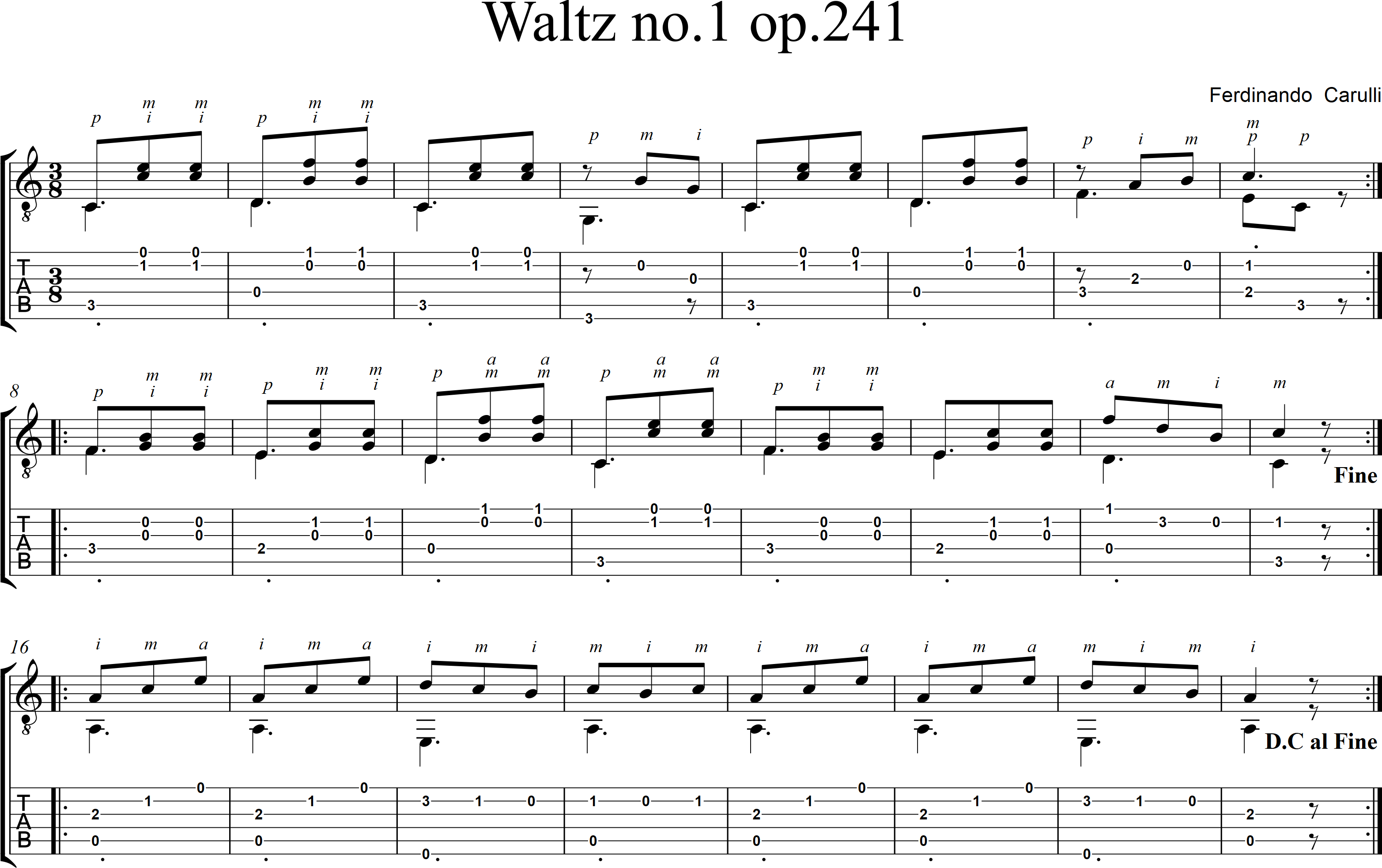Waltz no1 op241 - Ferdinando Carulli